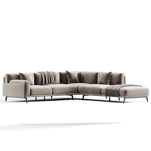 Frame Sofa By Arflex 3D model 7
