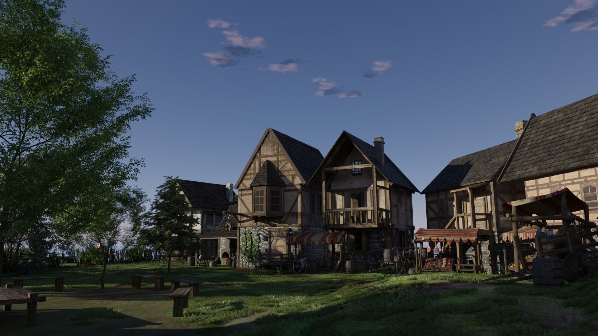 Medieval village diorama 3D model 3D model_1