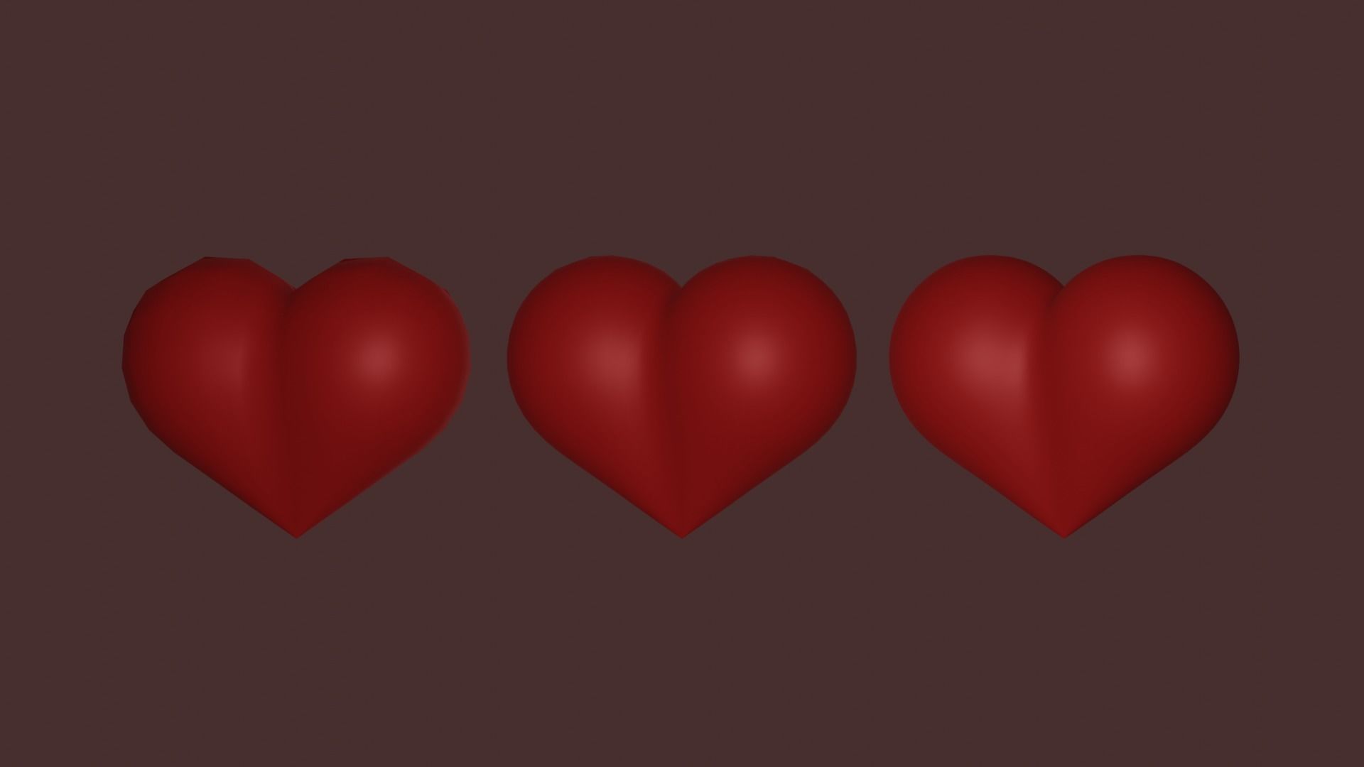 Hearts Set 2 - Animated Particle System Included Low-poly 3D model_6