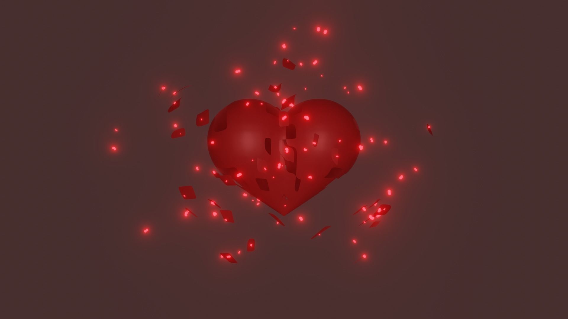 Hearts Set 2 - Animated Particle System Included Low-poly 3D model_23