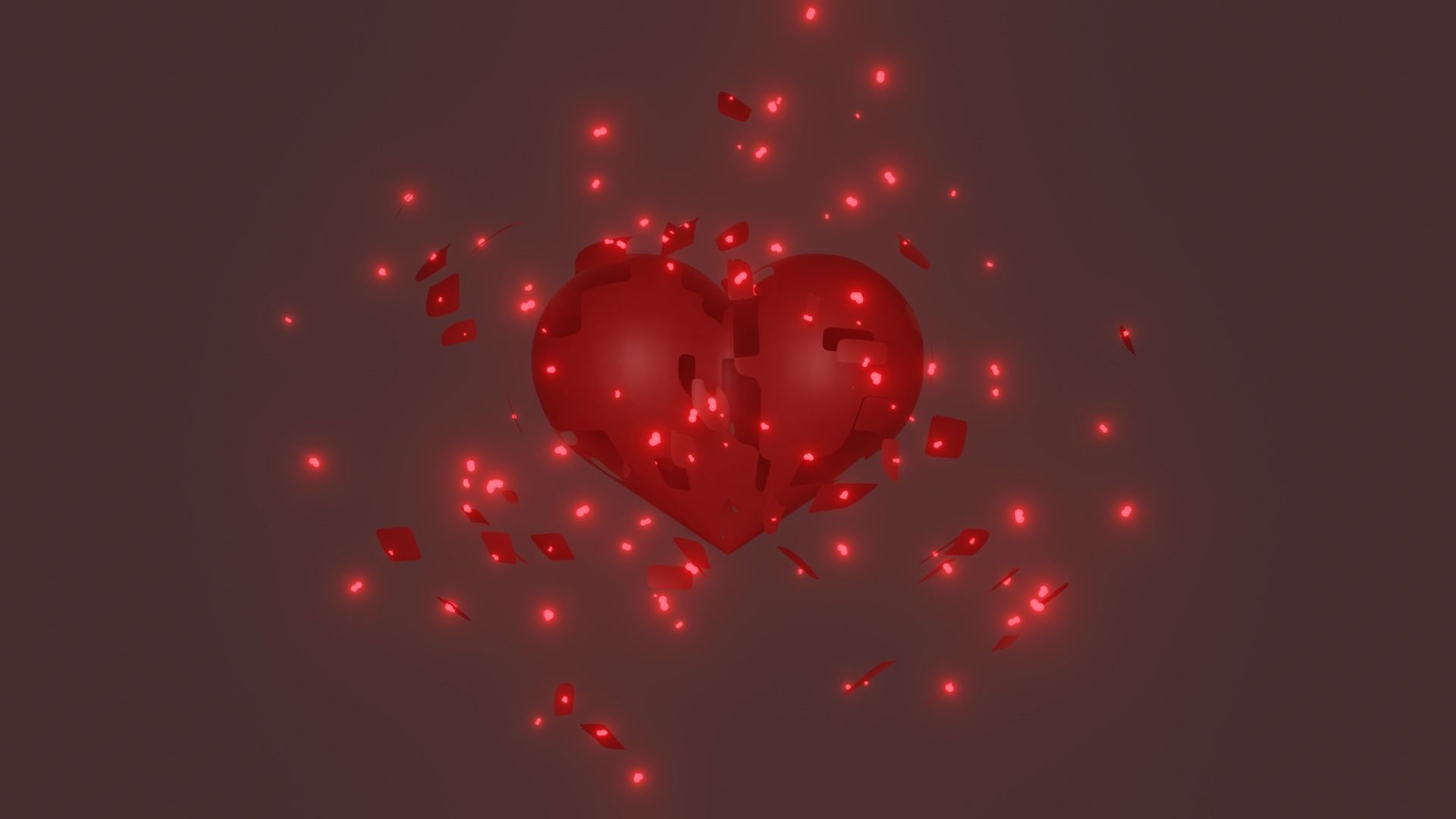 Hearts Set 2 - Animated Particle System Included Low-poly 3D model_24