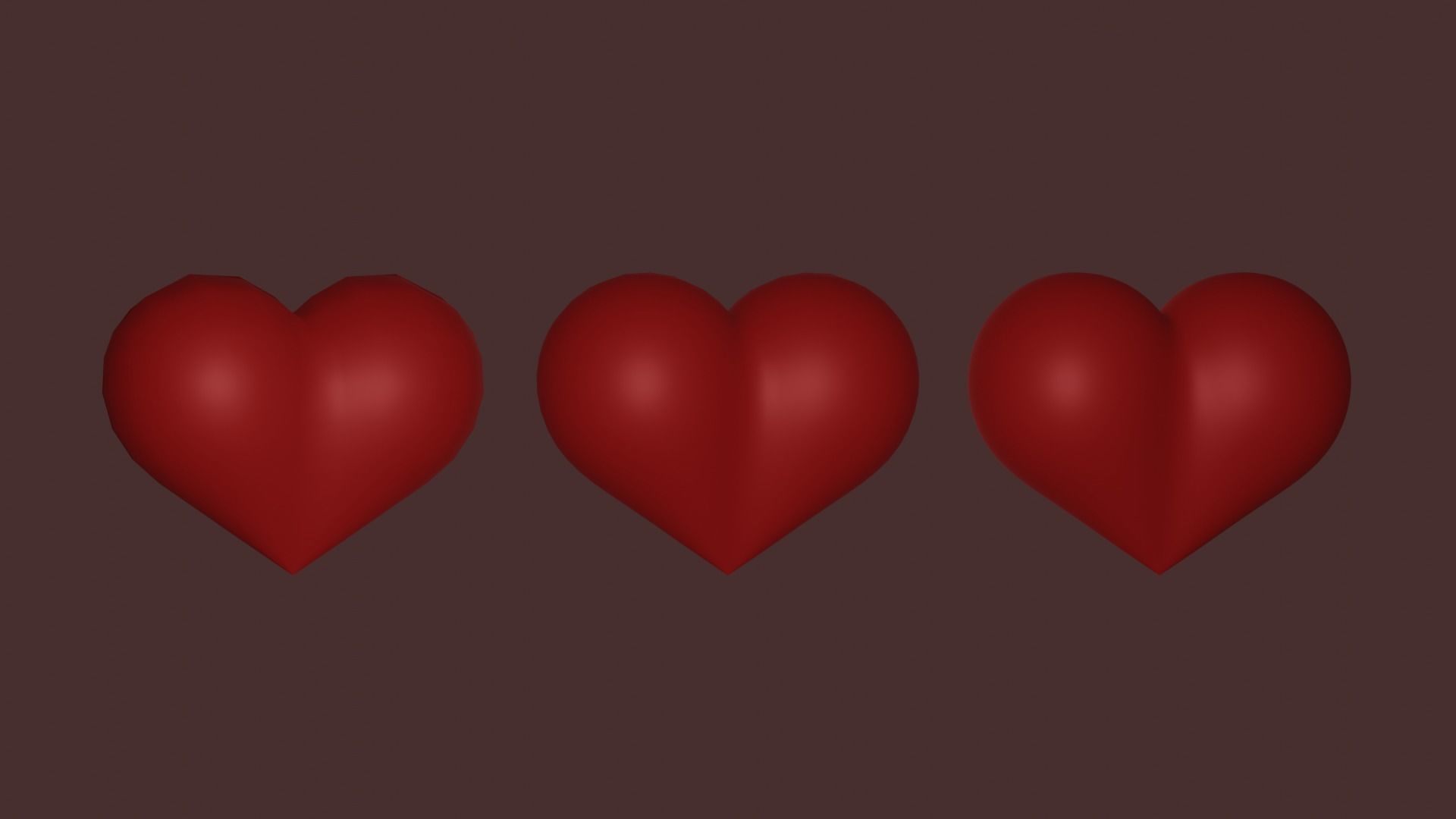 Hearts Set 2 - Animated Particle System Included Low-poly 3D model_4