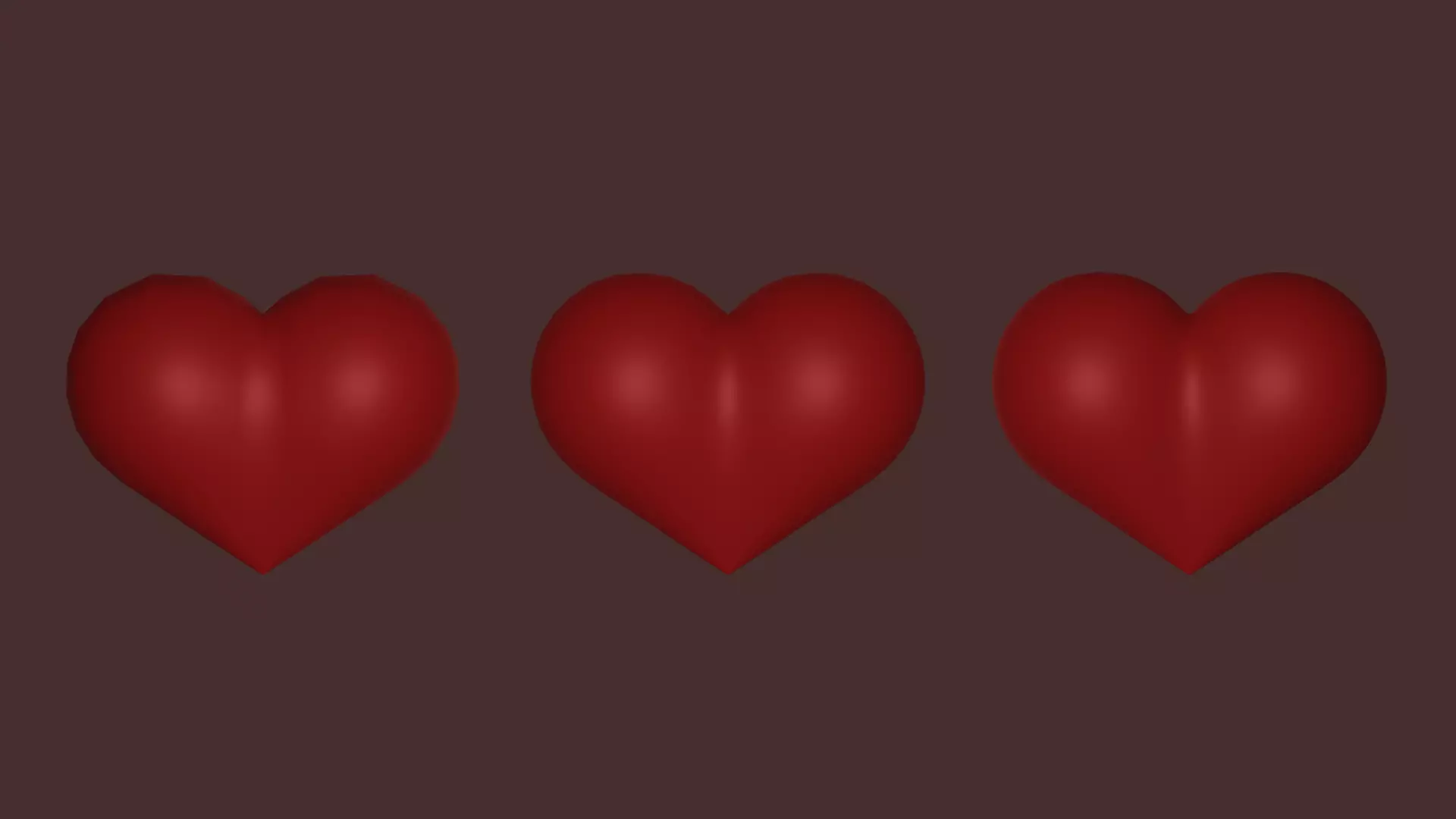 Hearts Set 2 - Animated Particle System Included Low-poly 3D model_0