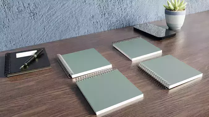 Note book Low-poly 3D model
