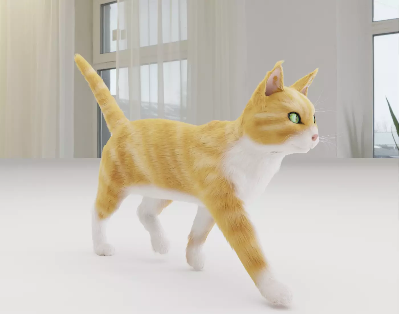 Realistic Cat Rigged 3D model_0