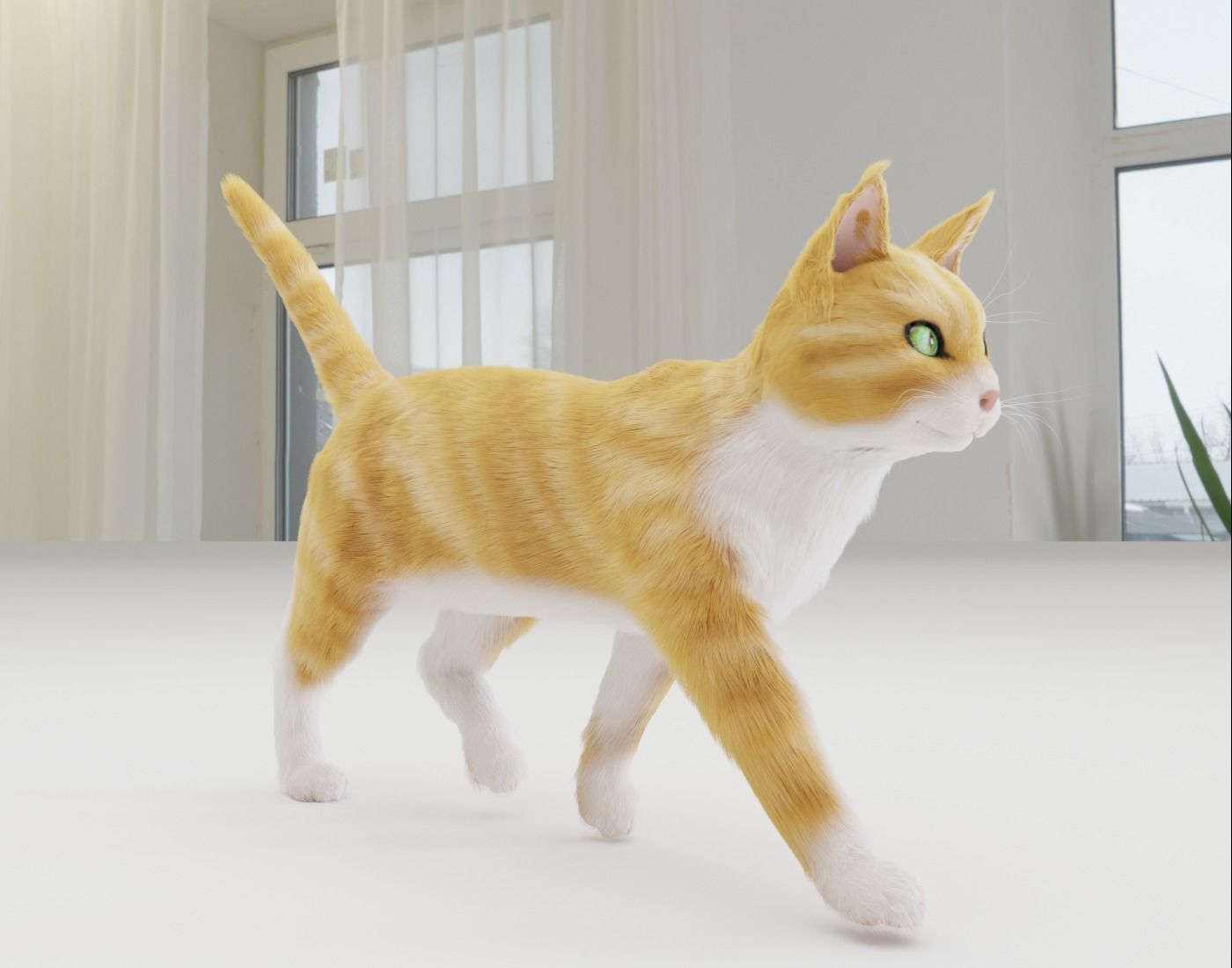 Realistic Cat Rigged 3D model_2