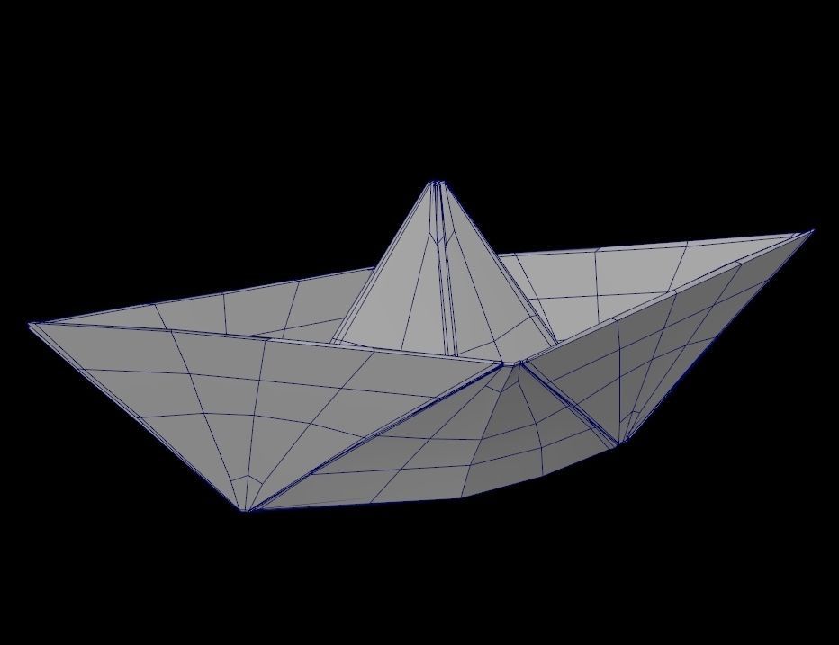Paper boat toy 3D model  Low-poly 3D model_5