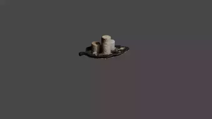 3D Candle Decorative Piece