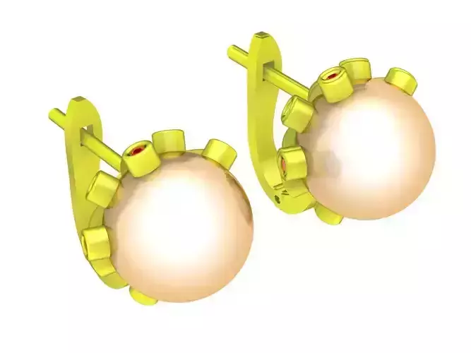 5784 diamond pearl earrings