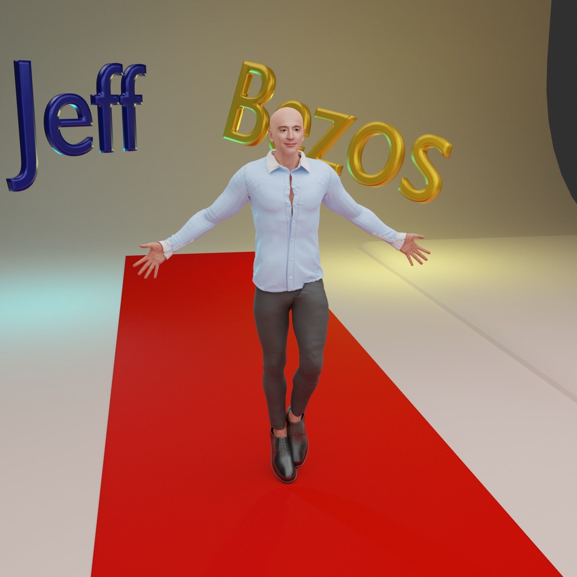 Jeff Bezos Rigged 3D model_13