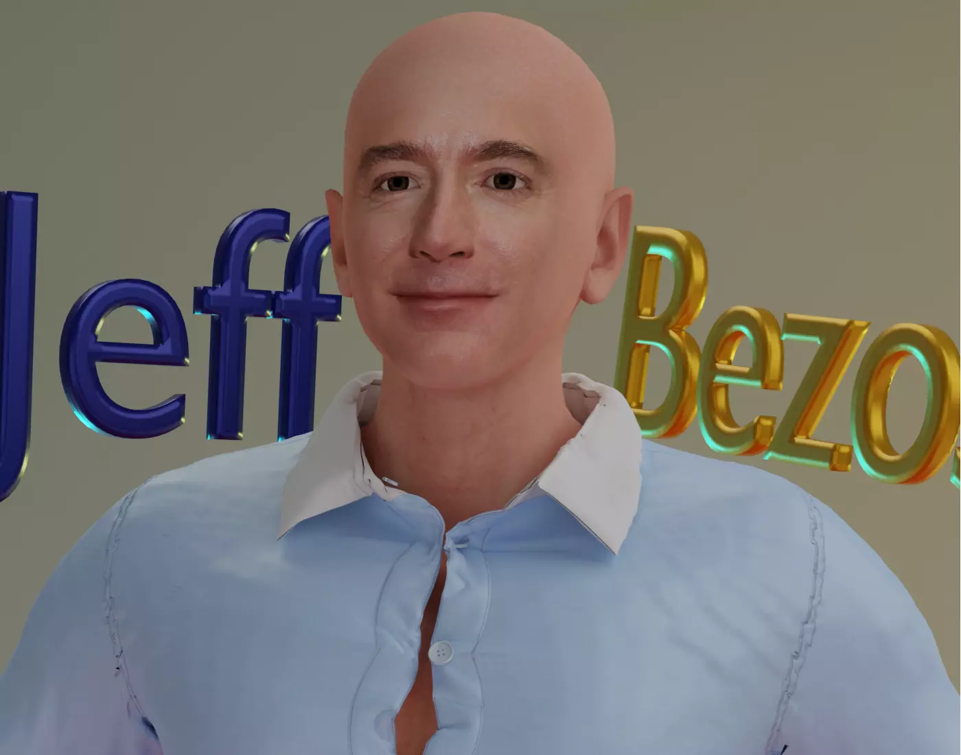 Jeff Bezos Rigged 3D model_0