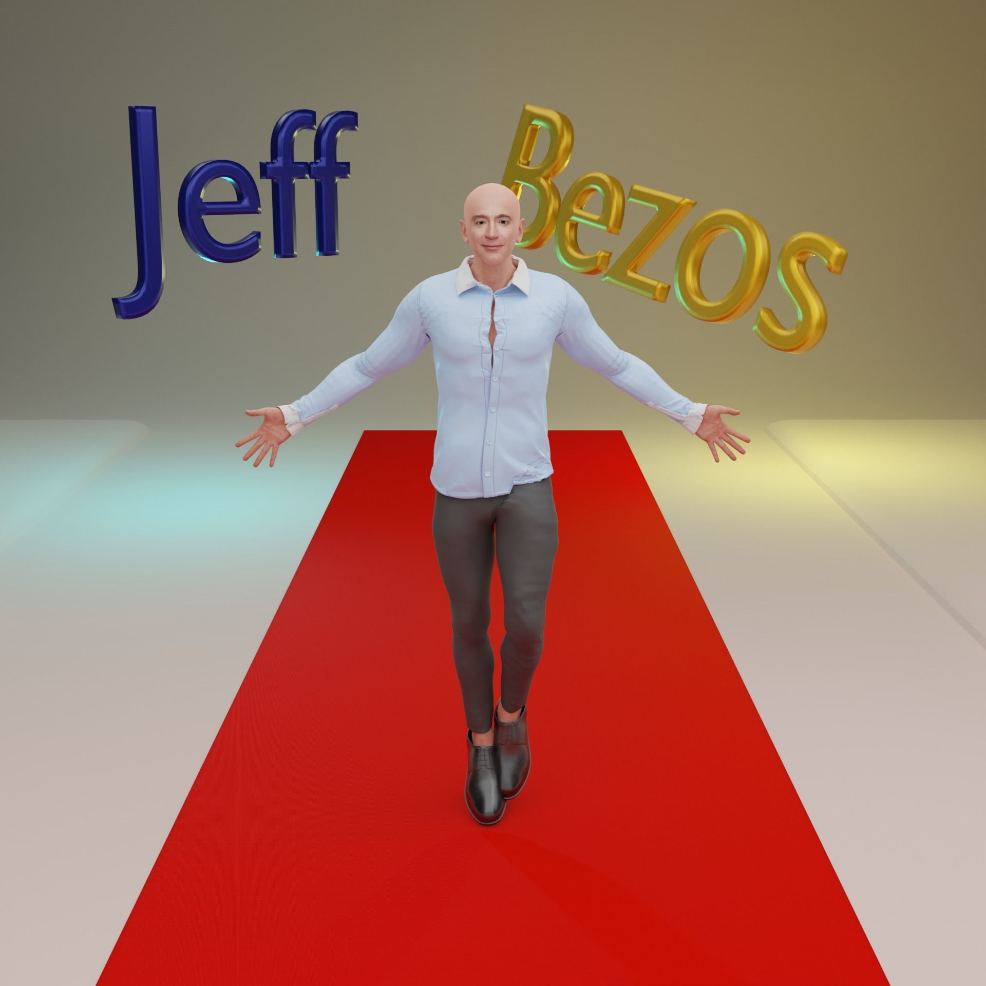Jeff Bezos Rigged 3D model_14