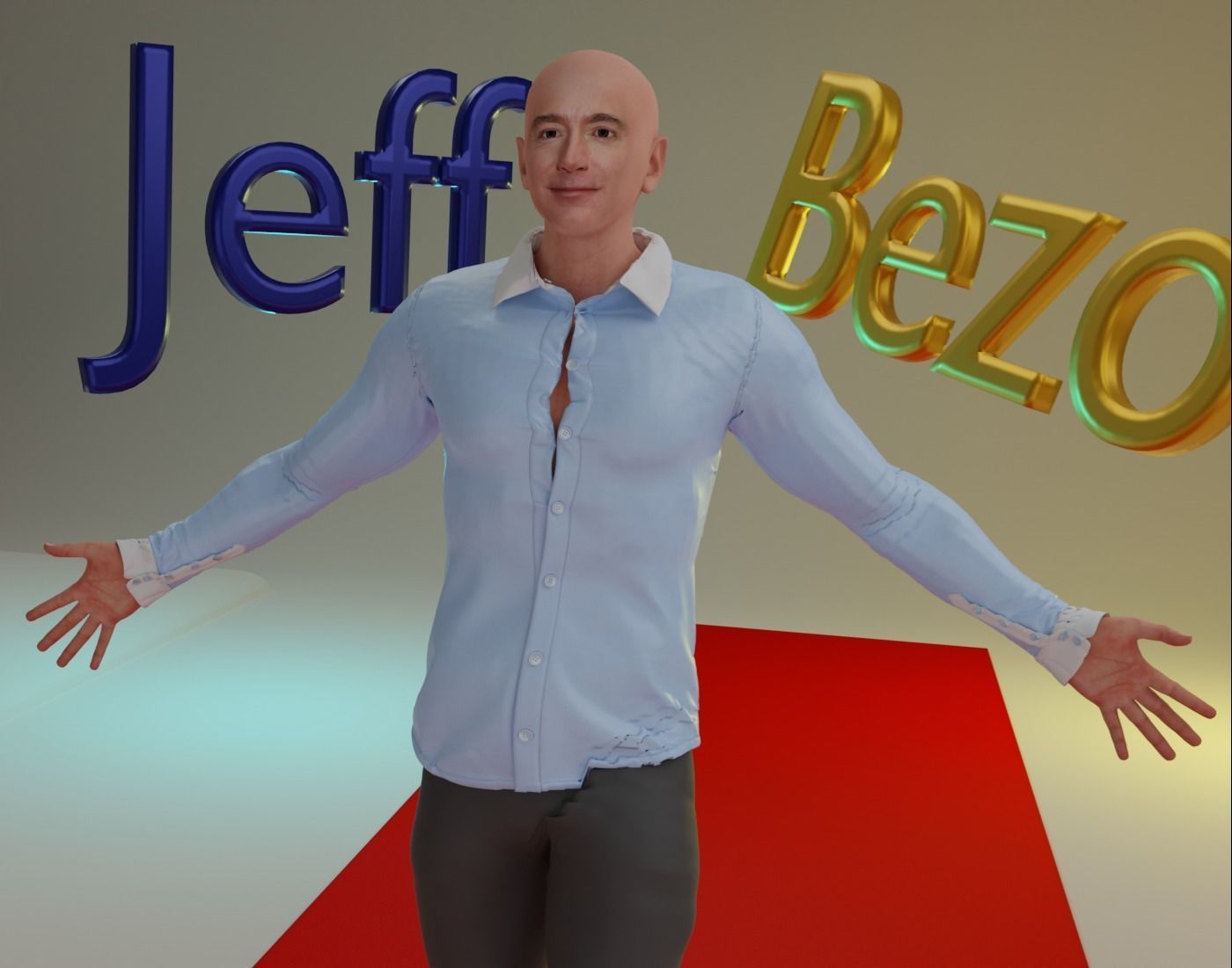 Jeff Bezos Rigged 3D model_1