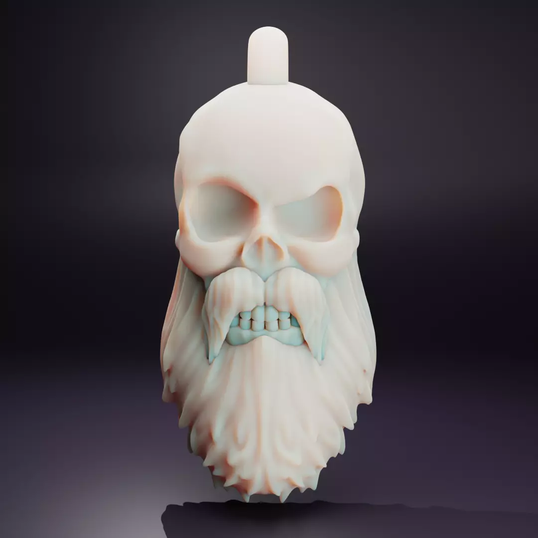 Skull keychain 3D print model_0