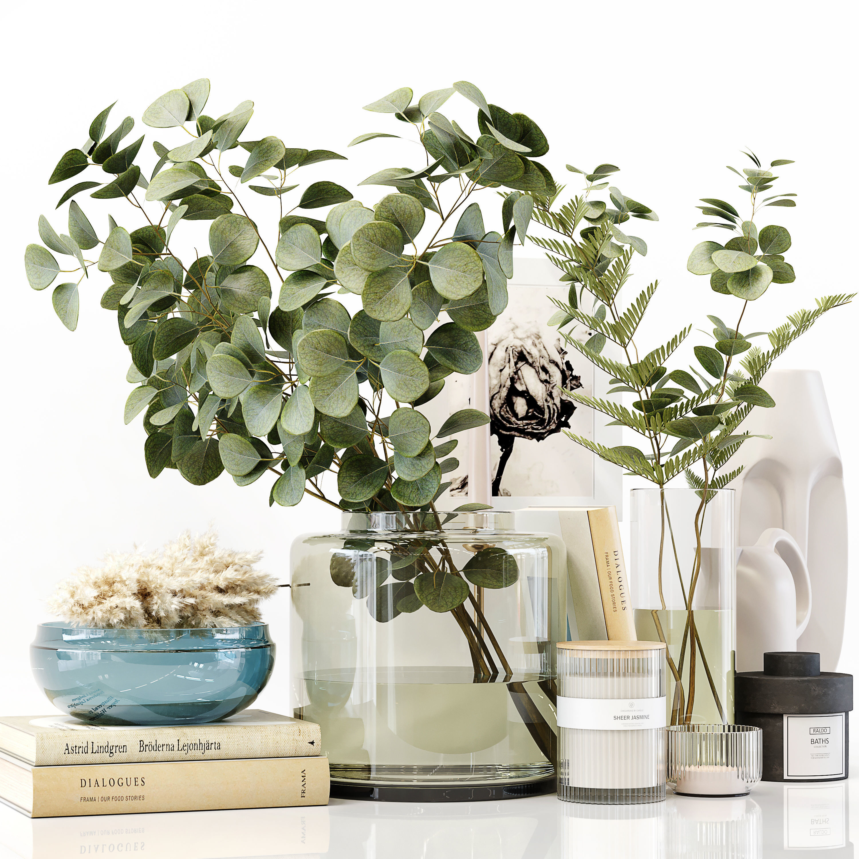 Decorative Set 183 Low-poly 3D model_7