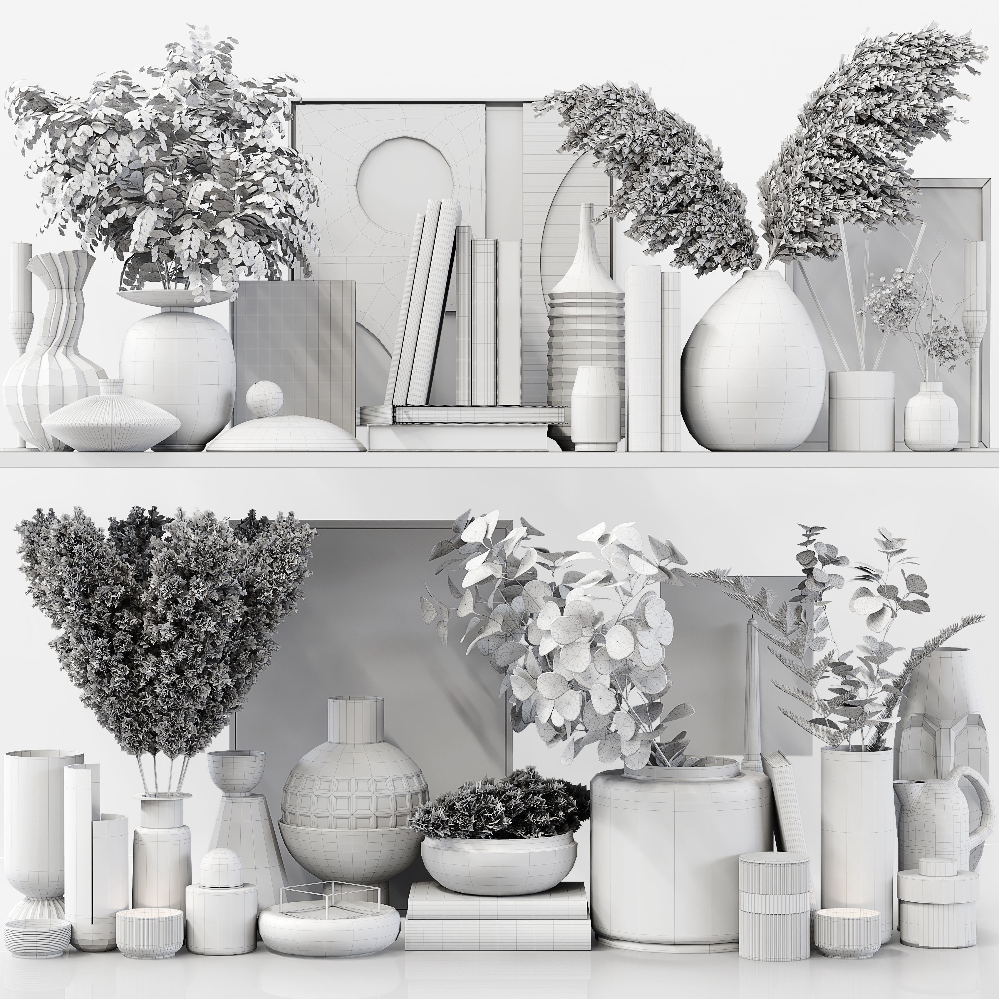 Decorative Set 183 Low-poly 3D model_6