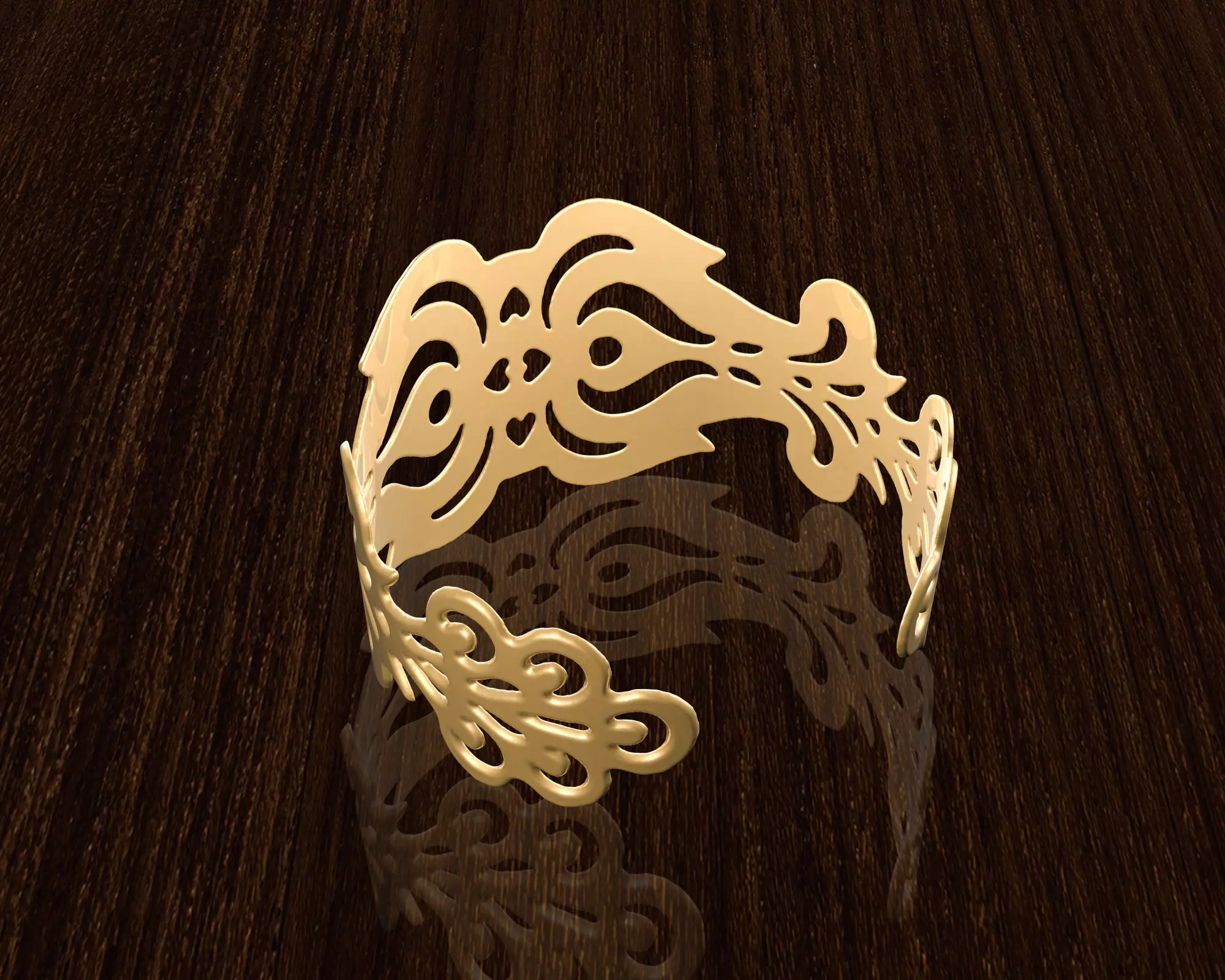 Floral Cuff Bracelet 3D print model