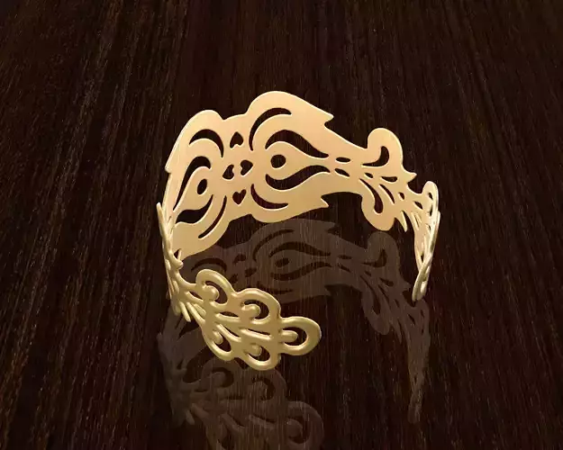 Floral Cuff Bracelet  3D print model