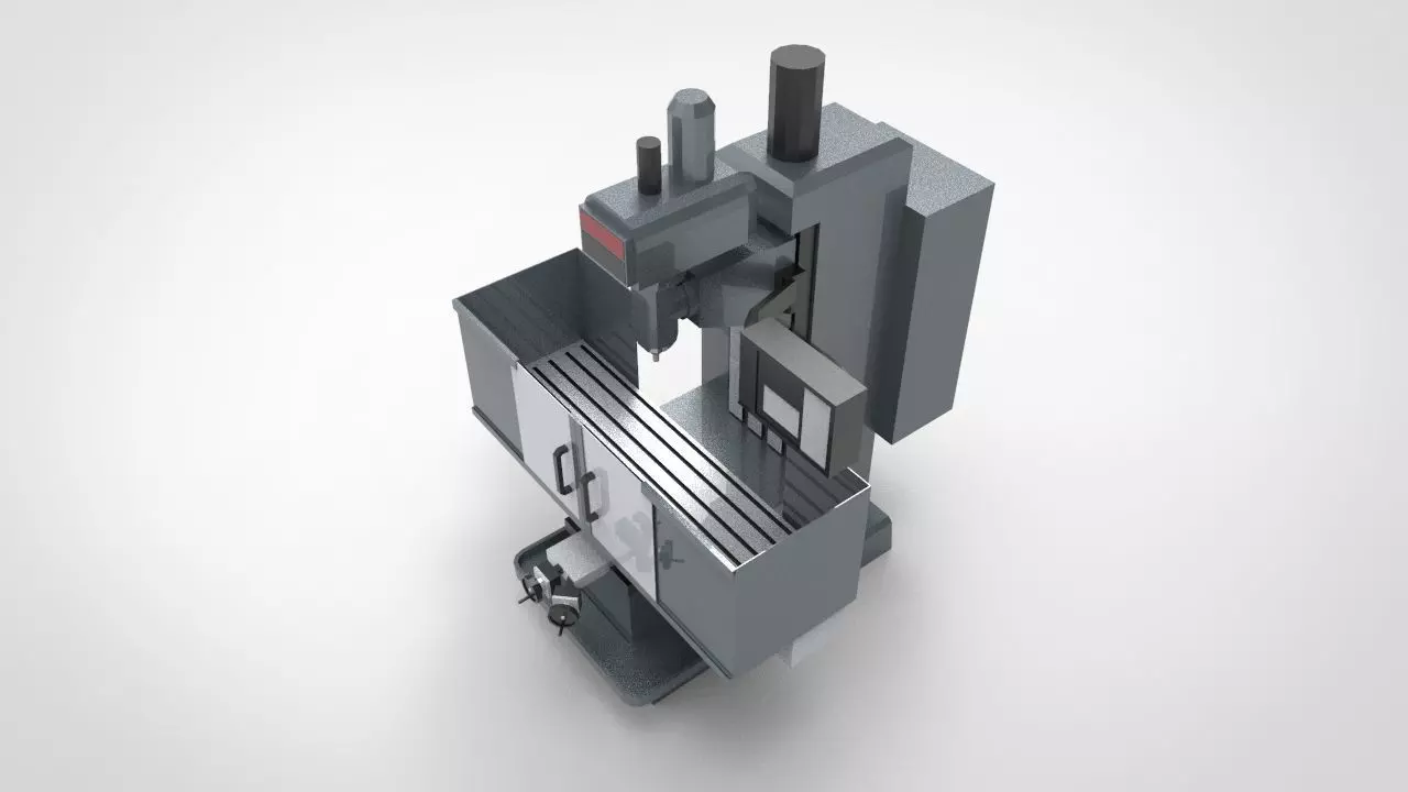Miling Machine 3D model_0