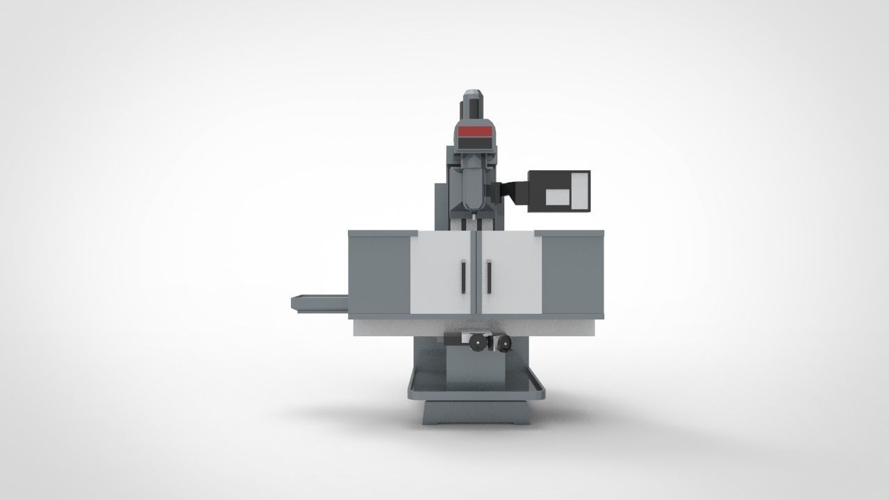 Miling Machine 3D model_2