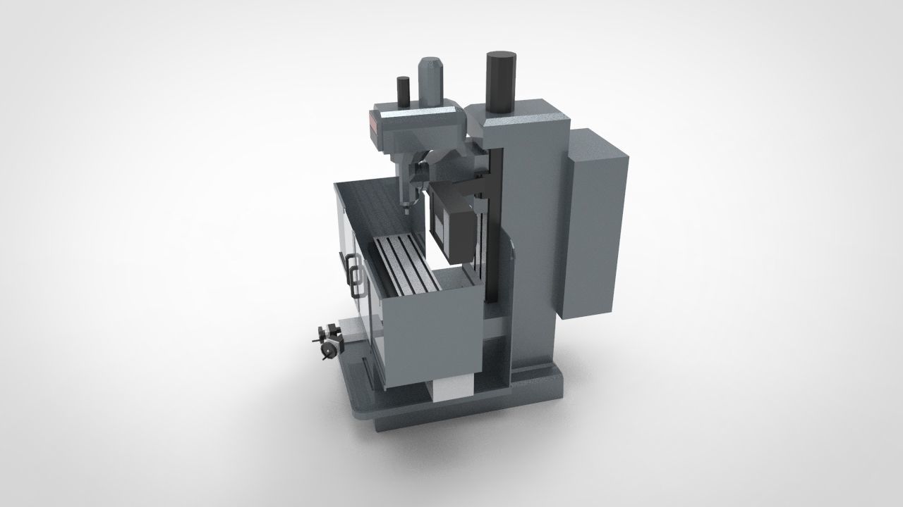 Miling Machine 3D model_6