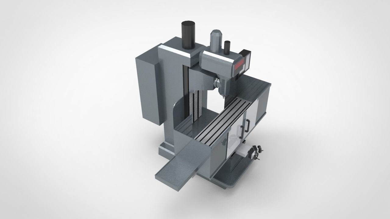 Miling Machine 3D model_1