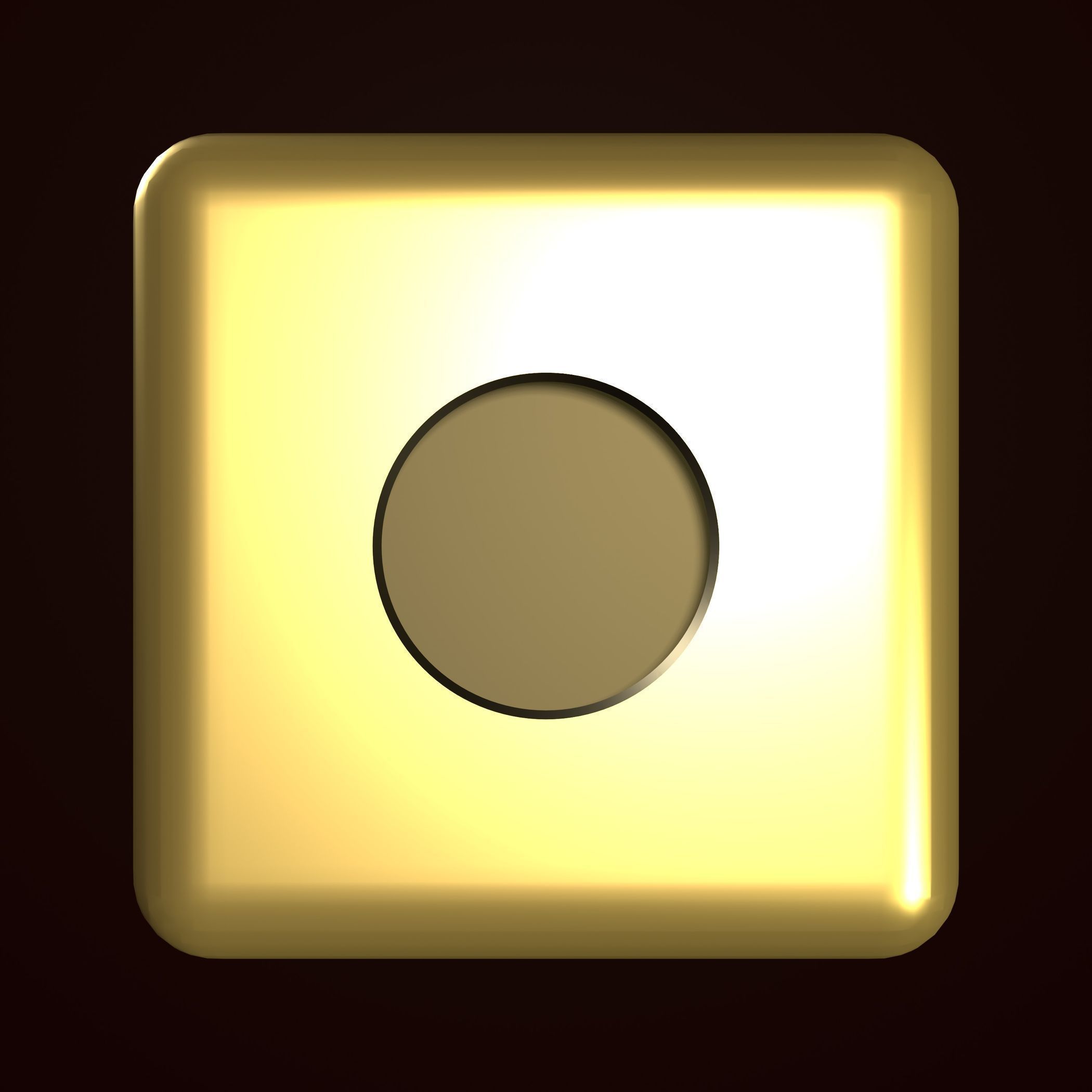 Golden dice 3D model_4