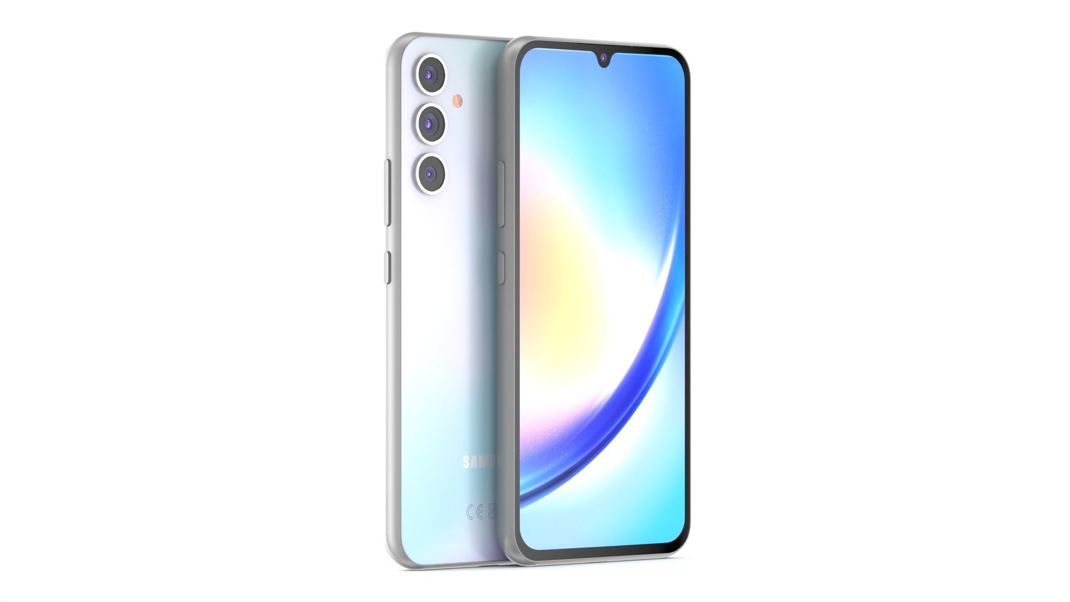 Samsung galaxy A34 Silver 3D model_1