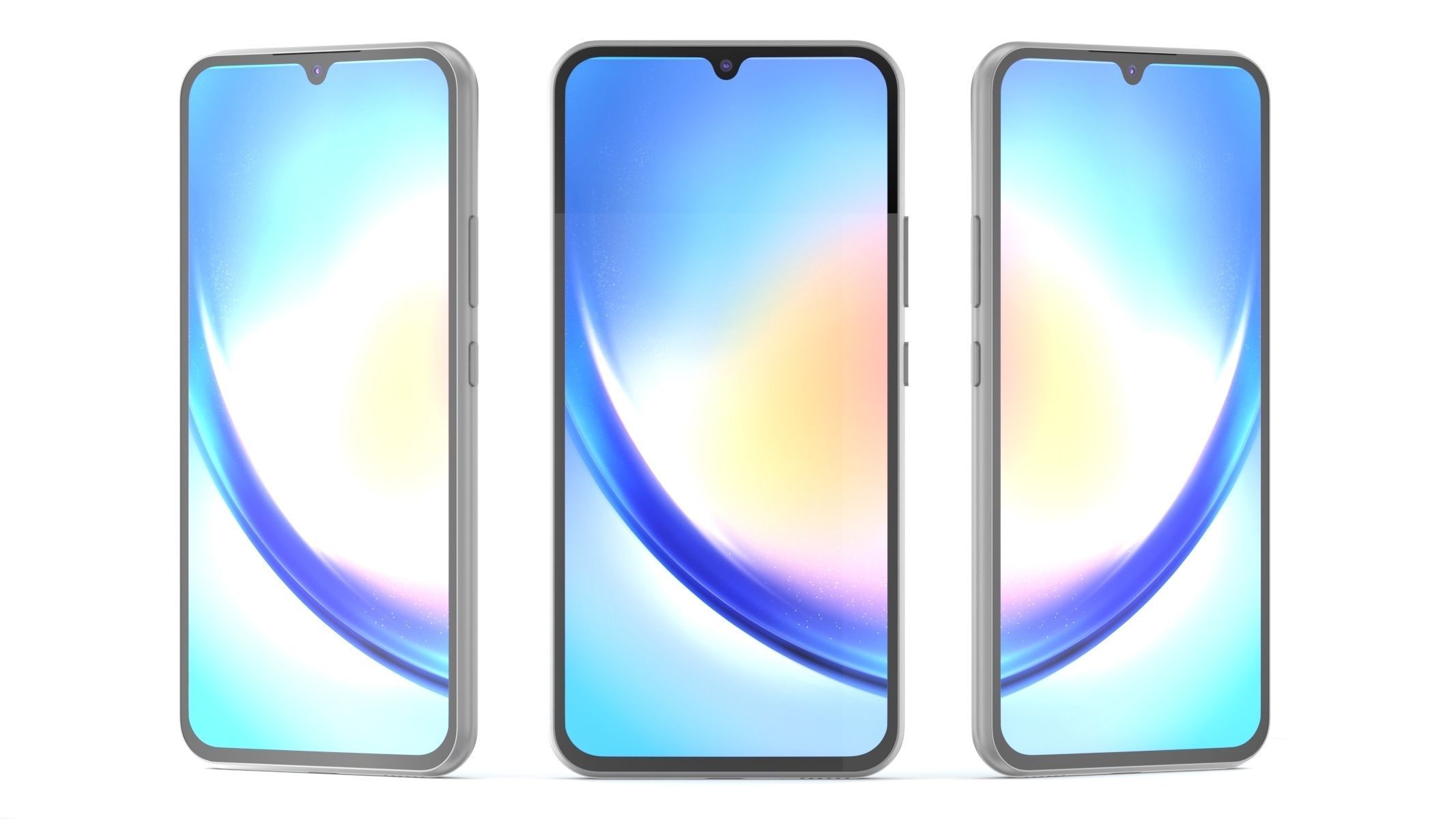 Samsung galaxy A34 Silver 3D model_9