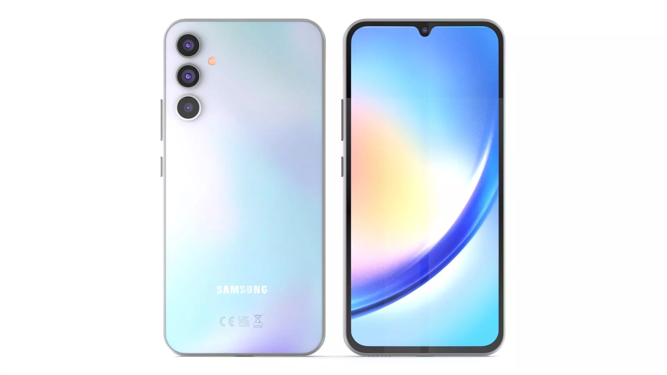 Samsung galaxy A34 Silver 3D model_0