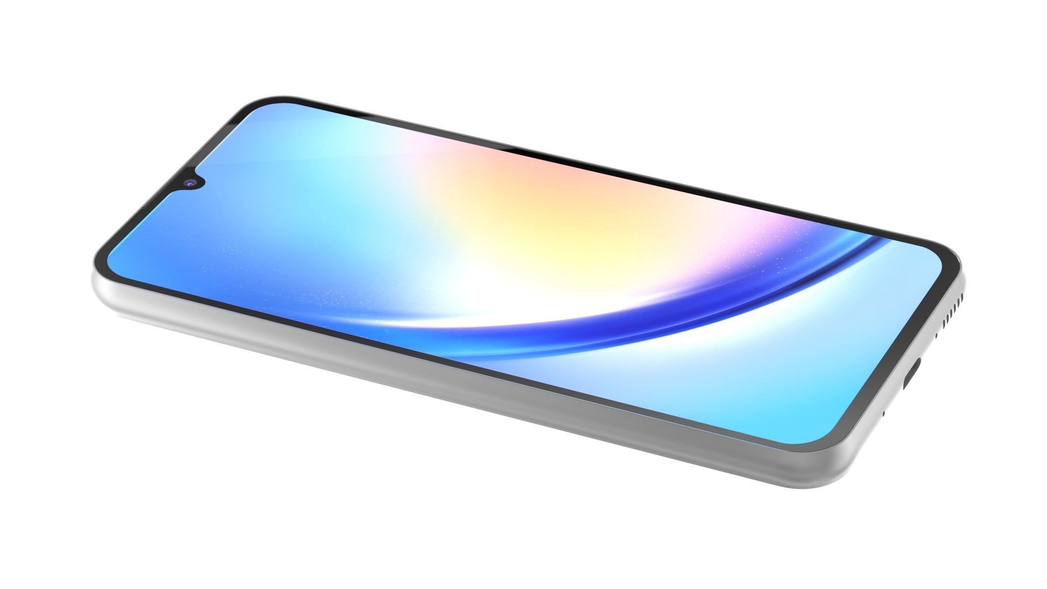 Samsung galaxy A34 Silver 3D model_4