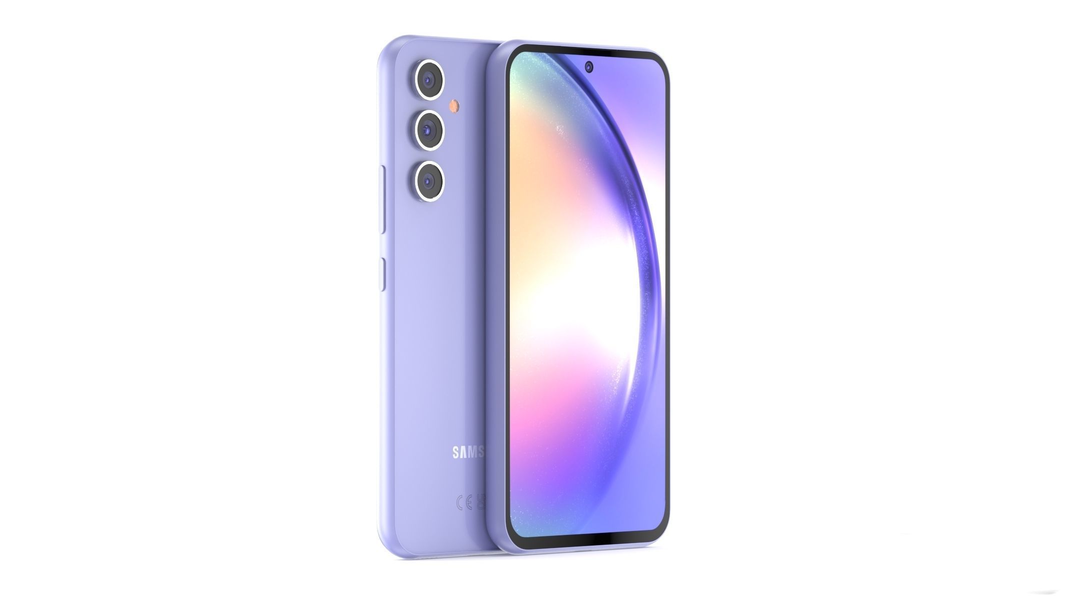 Samsung galaxy A54 Violet 3D model_1