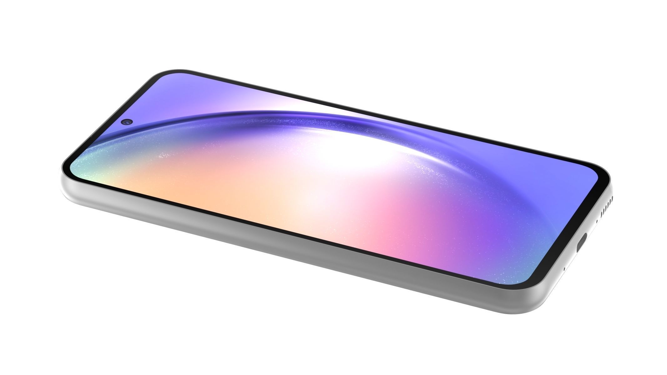 Samsung galaxy A54 White 3D model_4