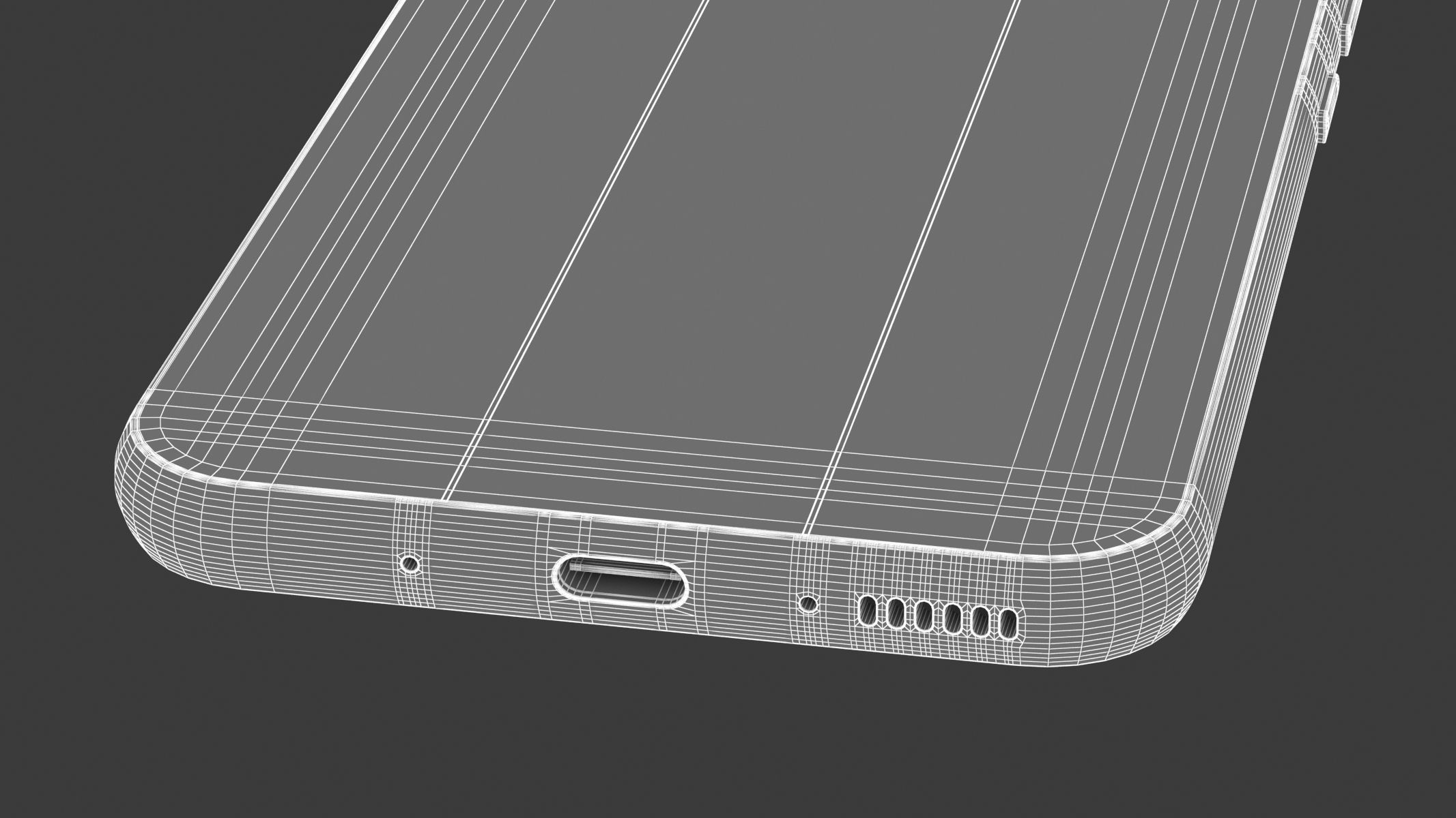 Samsung galaxy A54 White 3D model_15