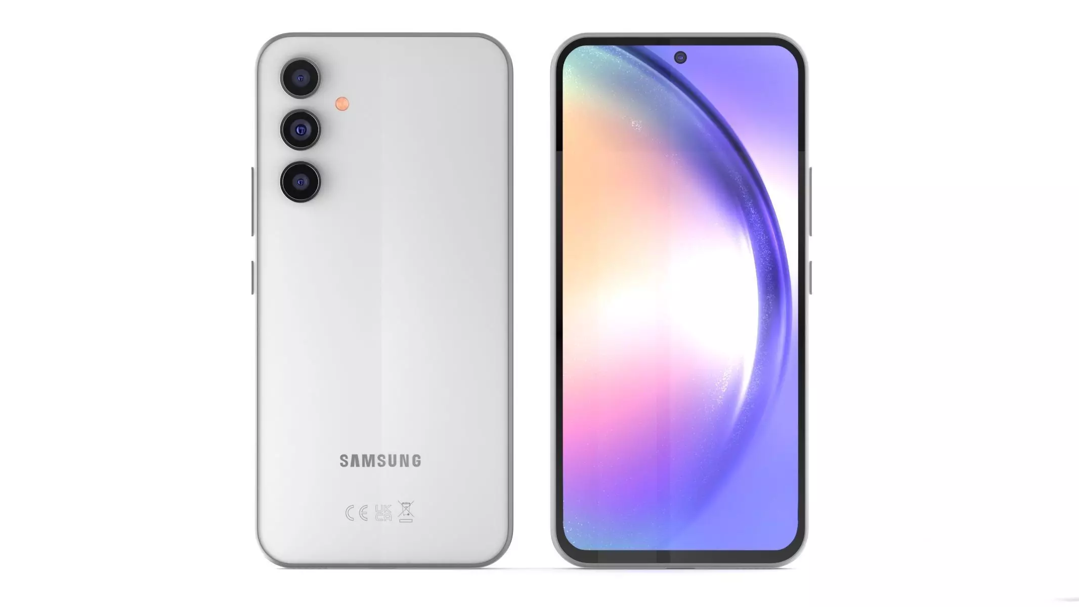 Samsung galaxy A54 White 3D model_0