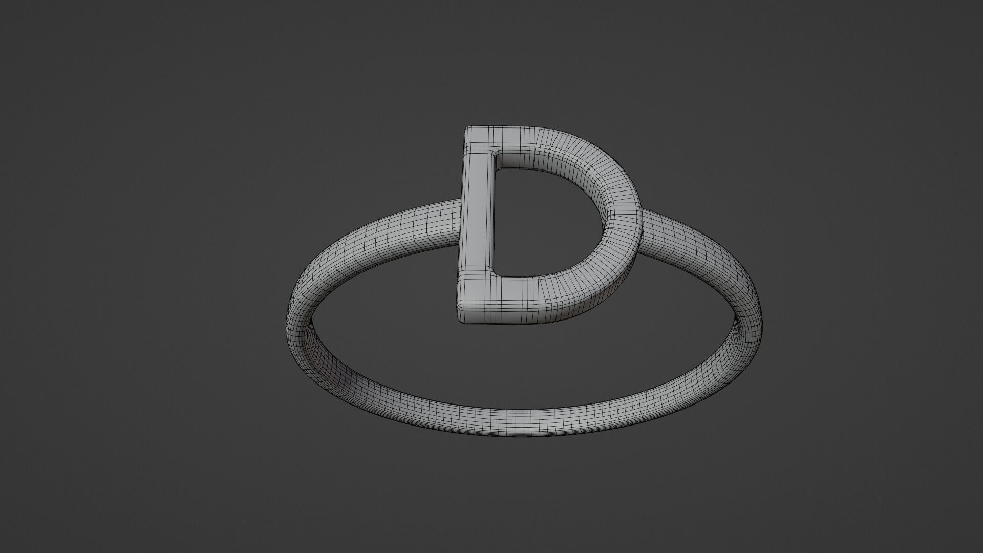 Alphabet Rings A B C D 3D print model_8