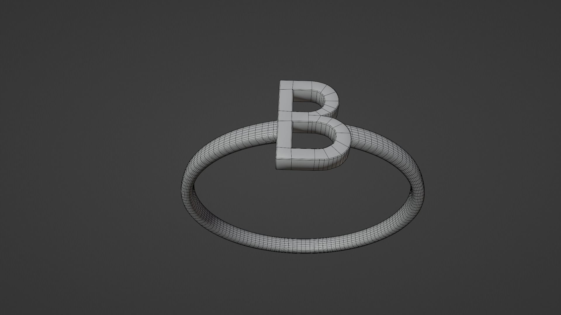 Alphabet Rings A B C D 3D print model_6