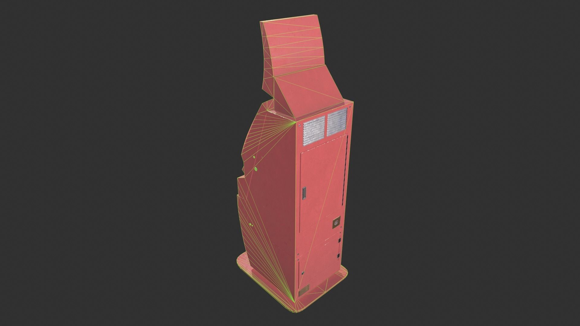 Ticket Machine Terminal Low-poly 3D model_5