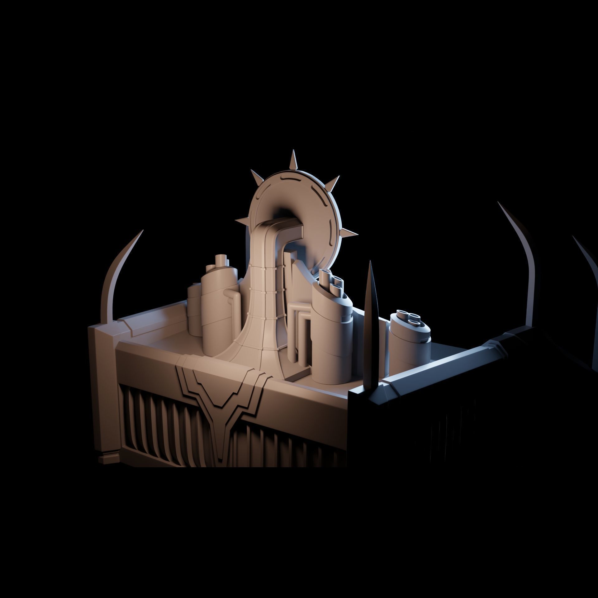 Meat Wall Shrine Space Chaos Knight Tabletop Terrain 3D print model_5