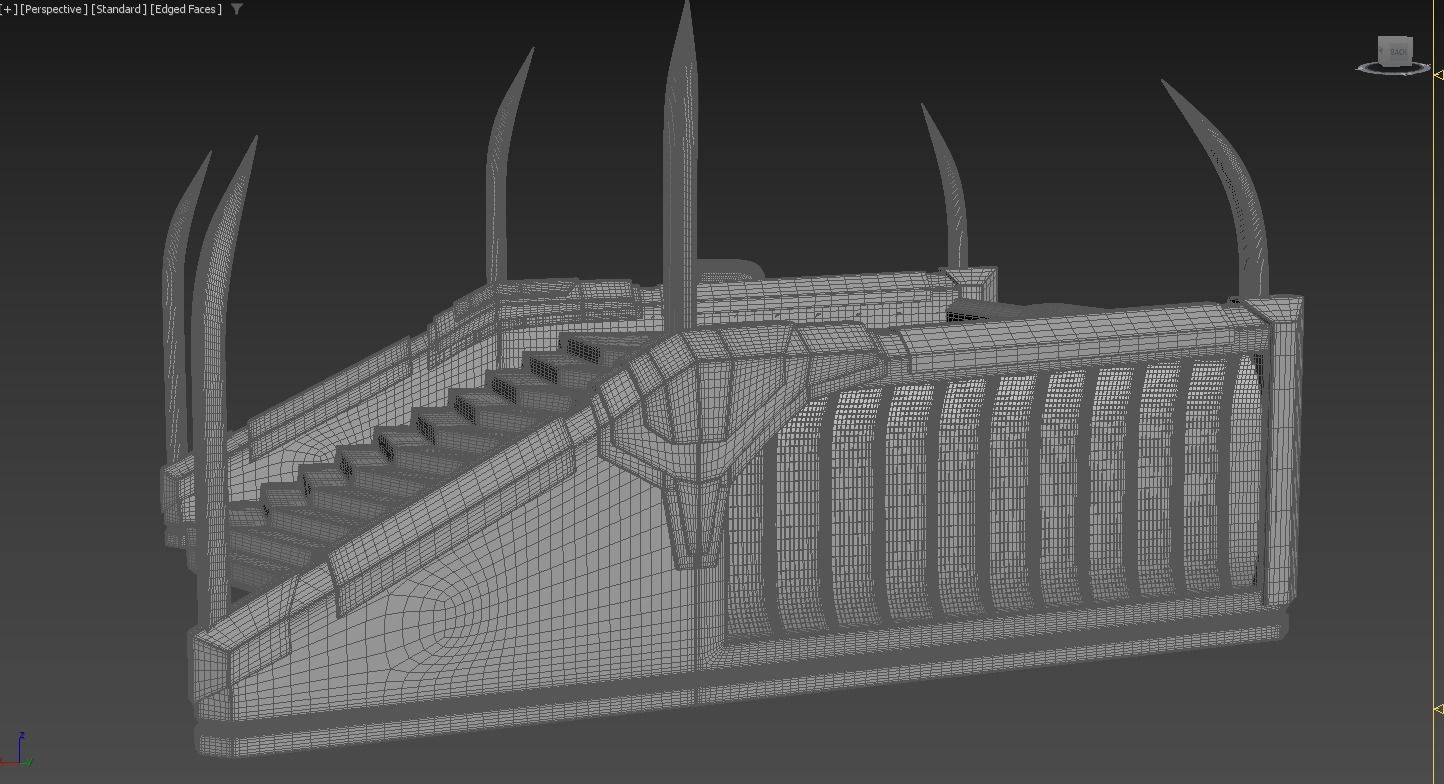 Meat Wall Shrine Space Chaos Knight Tabletop Terrain 3D print model_7
