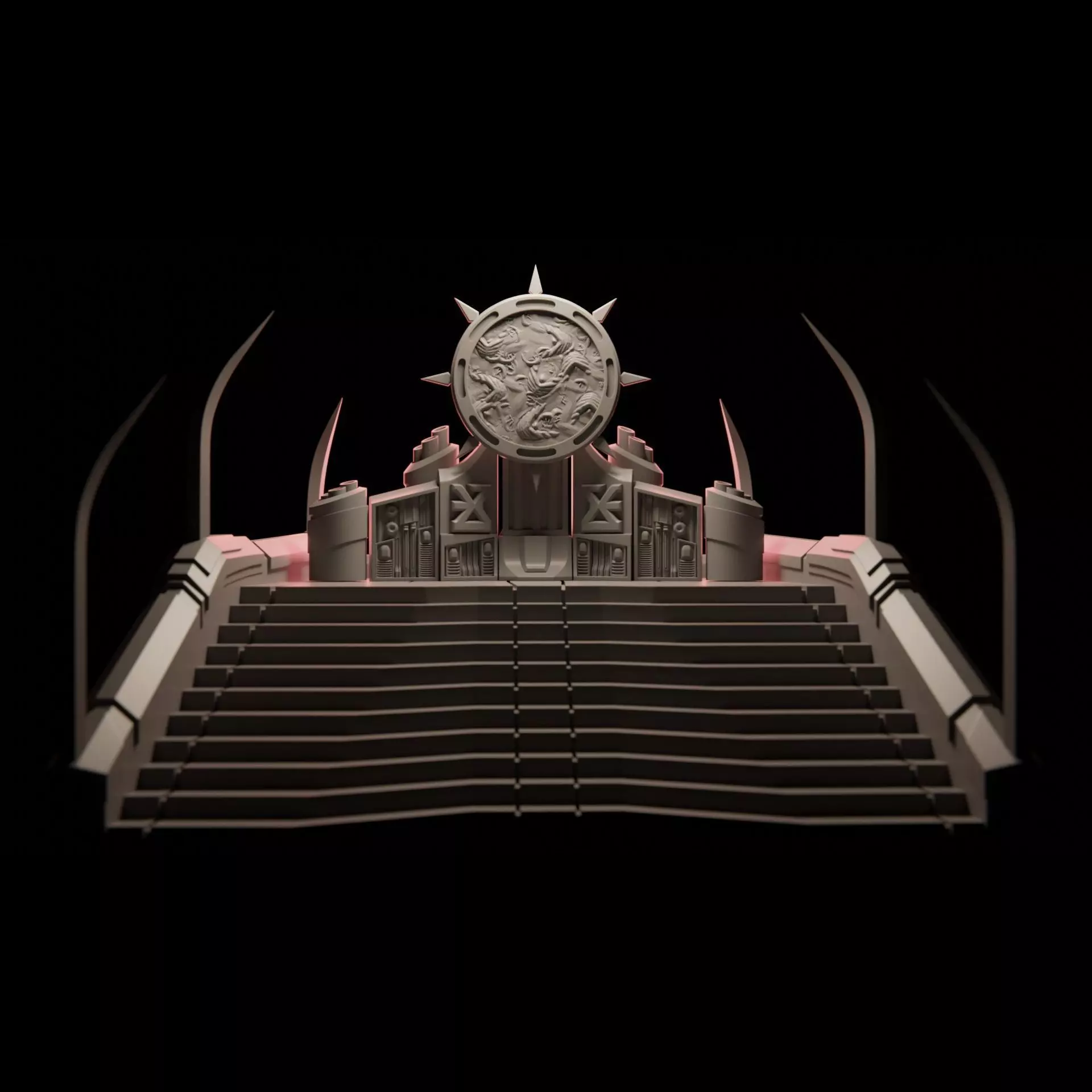 Meat Wall Shrine Space Chaos Knight Tabletop Terrain 3D print model_0