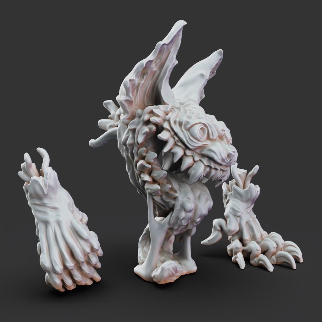 Cat of Madness - 3D Printable TTRPG - PRESUPPORTED - 32mm 3D print model_7
