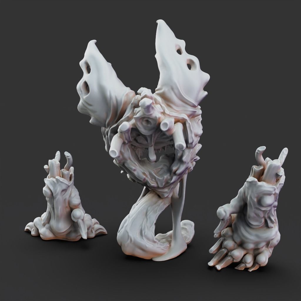 Cat of Madness - 3D Printable TTRPG - PRESUPPORTED - 32mm 3D print model_6