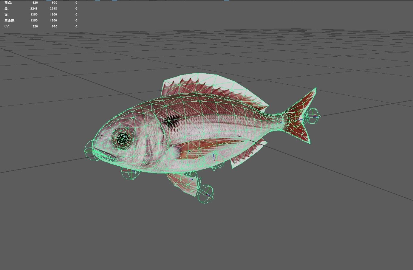 Snapper Low-poly 3D model_2