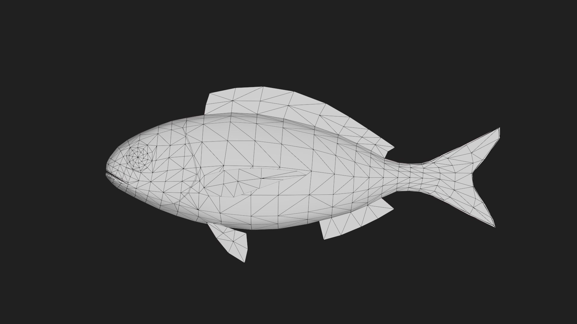 Snapper Low-poly 3D model_1