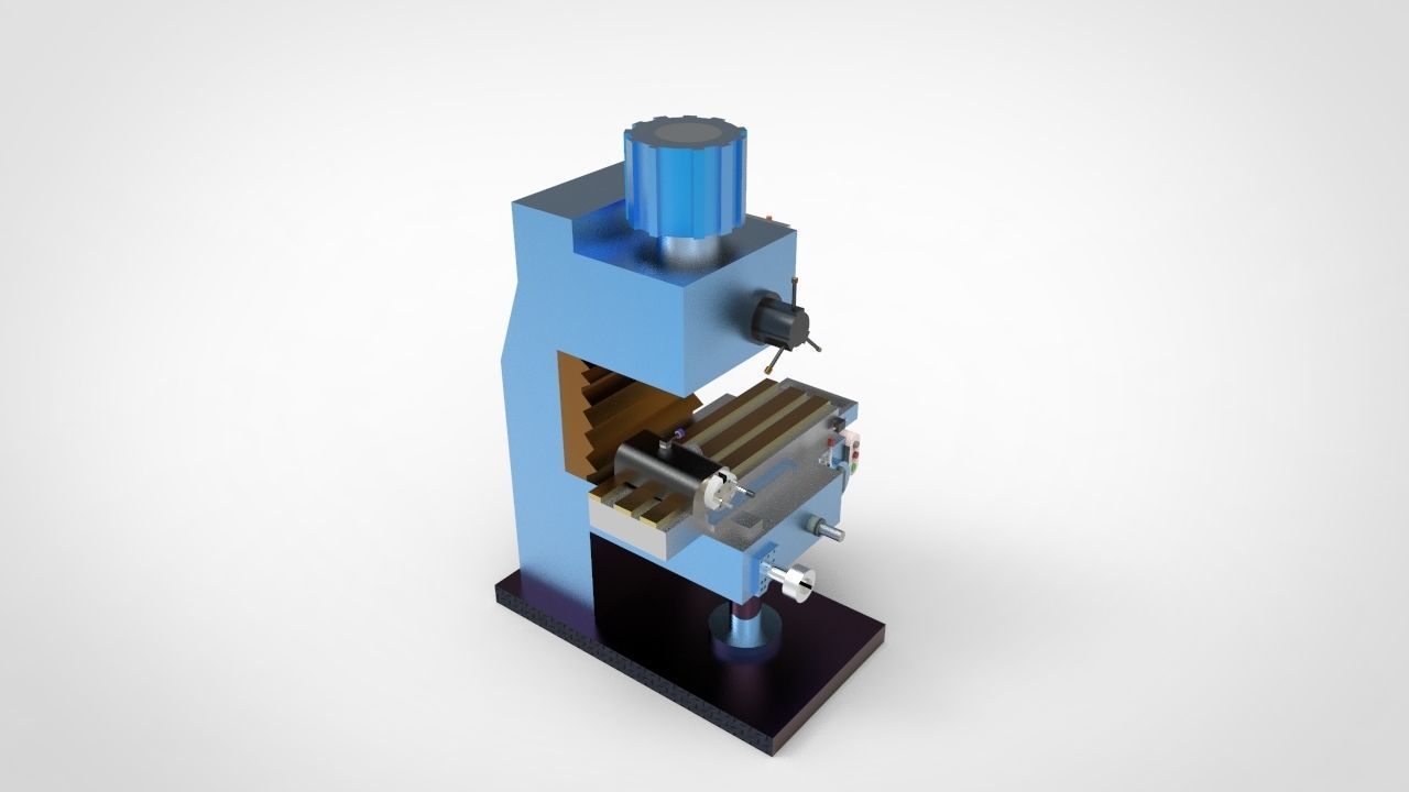 Miling Machine 1 3D model_3