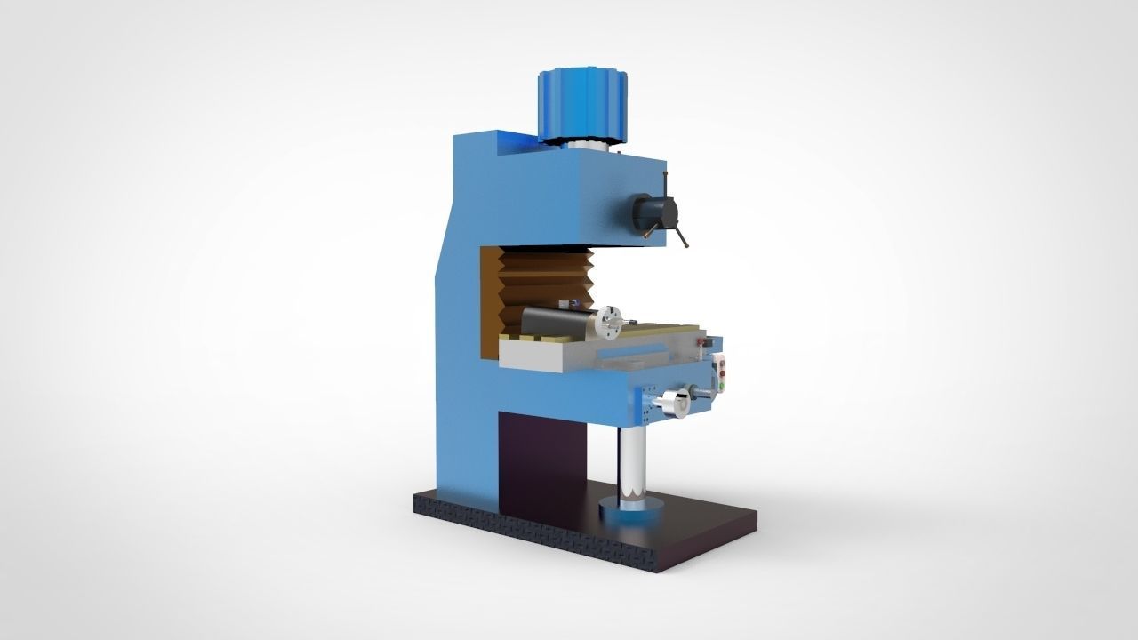 Miling Machine 1 3D model_1