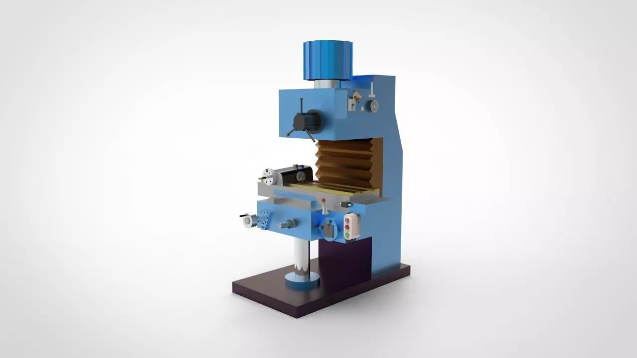 Miling Machine 1 3D model_0