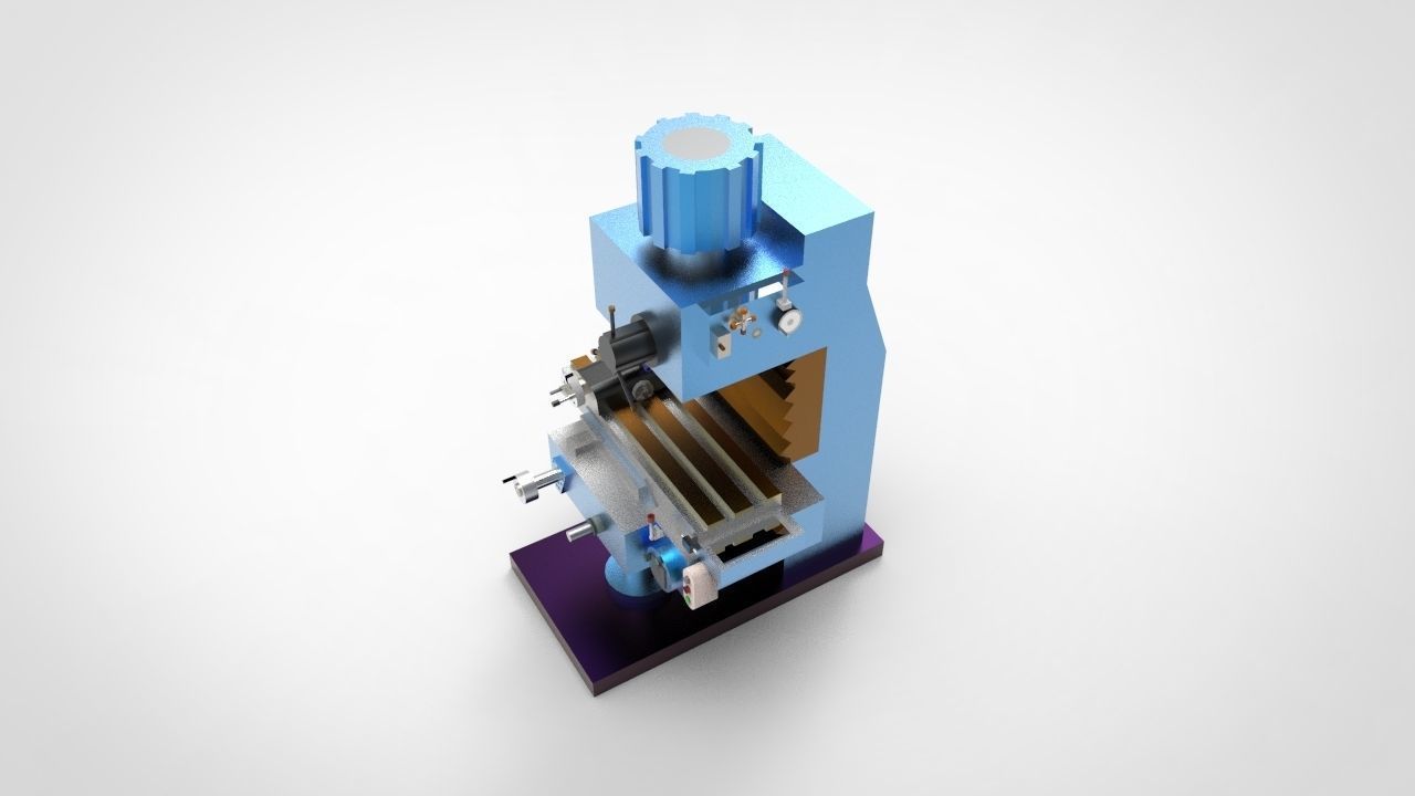 Miling Machine 1 3D model_2