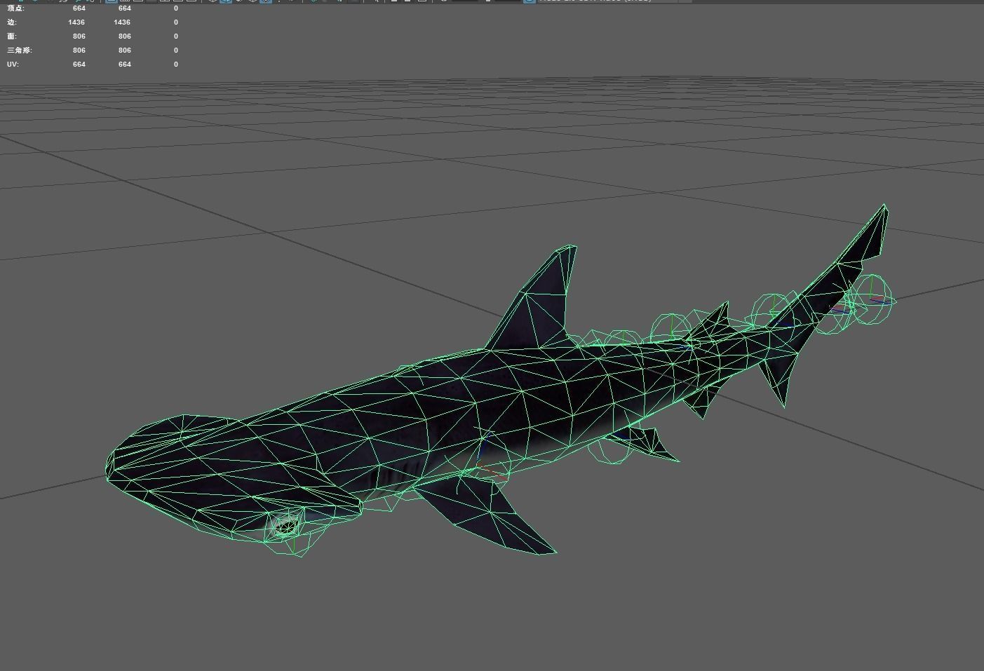 Shark Low-poly 3D model_4